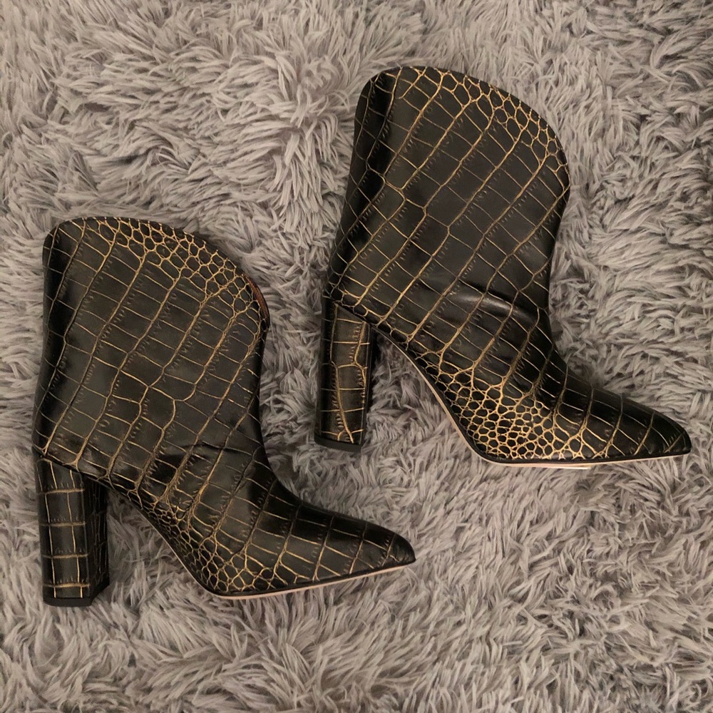 Paris Texas Croc-Embossed Boots Size 6.5 NEW